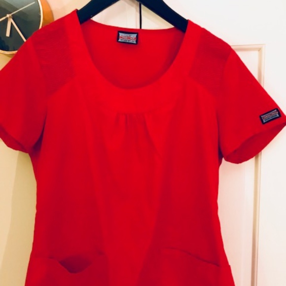 Adorable Scrub Top with Scoop Neck - Picture 1 of 1